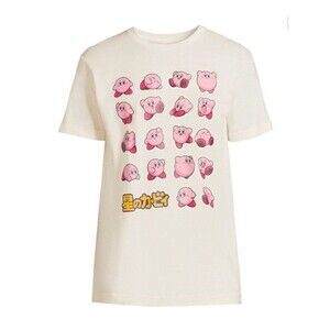 Nintendo Kirby Men's Graphic T-Shirt Short Sleeve Off-White Size XL NWT